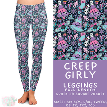 Load image into Gallery viewer, Ready to Ship - Creep Girly Full Length Leggings - Square Pocket TC
