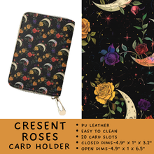 Load image into Gallery viewer, Batch #309 - Card Holders &amp; Mini Backpacks - Closing 3/24 - ETA late May - Cresent Roses Card Holder
