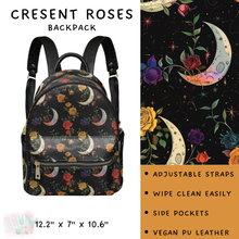 Load image into Gallery viewer, Batch #309 - Card Holders &amp; Mini Backpacks - Closing 3/24 - ETA late May - Cresent Roses Mini Backpack
