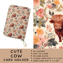 Load image into Gallery viewer, Batch #309 - Card Holders &amp; Mini Backpacks - Closing 3/24 - ETA late May - Cute Cow Card Holder
