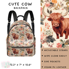 Load image into Gallery viewer, Batch #309 - Card Holders &amp; Mini Backpacks - Closing 3/24 - ETA late May - Cute Cow Mini Backpack
