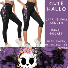 Load image into Gallery viewer, Ready To Ship - Cute Hallo Panel Pocket Capri Length Leggings - TC
