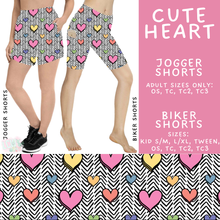 Load image into Gallery viewer, Batch #550 - Fun Run 24 - Closes 7/1 - ETA early Sept - Cute Heart Biker &amp; Jogger Shorts
