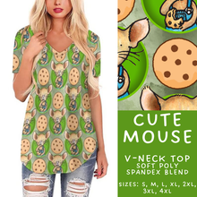 Load image into Gallery viewer, Batch #308 - Storybook Collection 2 - Closes 3/21 - ETA mid May - Cute Mouse V-Neck Tee
