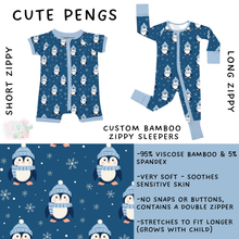 Load image into Gallery viewer, Batch #438 - Little Dreamers Christmas 2 - Closes 10/29 - ETA early Dec - Cute Pengs Short and Long Zippy Sleeper
