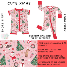 Load image into Gallery viewer, Batch #593 - Little Dreamers Christmas 3 - Closes 10/2 - ETA late Nov - Cute Xmas Short and Long Zippy Sleeper
