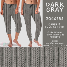 Load image into Gallery viewer, Batch #596 - Sweater Weather - Closes 10/9 - ETA early Dec - Dark Gray Full and Capri Length Joggers
