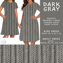 Load image into Gallery viewer, Batch #596 - Sweater Weather - Closes 10/9 - ETA early Dec - Dark Gray Adult &amp; Kids Dresses
