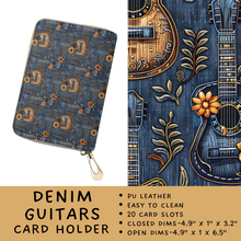 Load image into Gallery viewer, Batch #309 - Card Holders &amp; Mini Backpacks - Closing 3/24 - ETA late May - Denim Guitars Card Holder
