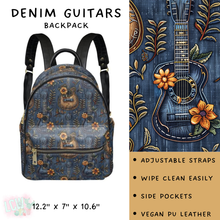 Load image into Gallery viewer, Batch #309 - Card Holders &amp; Mini Backpacks - Closing 3/24 - ETA late May - Denim Guitars Mini Backpack
