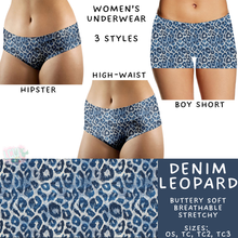 Load image into Gallery viewer, Batch #340 - Comfortable Underwear 4 - Closes 5/16 - ETA early July - Denim Leopard Women&#39;s Underwear
