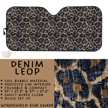 Load image into Gallery viewer, Batch #554 - Car Accessories 3 - Closes 7/10 - ETA early/mid Sept - Denim Leop Windshield Sun Shade
