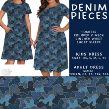 Load image into Gallery viewer, Batch #607 - Fun Run 28 - Closes 11/2 - ETA early Jan - Denim Pieces Adult &amp; Kids Dresses
