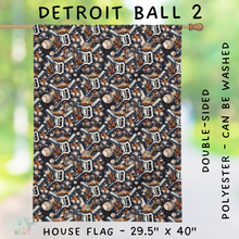 Load image into Gallery viewer, Batch #312 - Strike Out Baseball Flags - Closes 3/28 - ETA late May - Detroit Ball 2 House Flag
