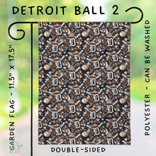 Load image into Gallery viewer, Batch #312 - Strike Out Baseball Flags - Closes 3/28 - ETA late May - Detroit Ball 2 Garden Flag
