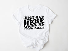 Load image into Gallery viewer, Wholesale Diabolical Lie Graphic Tee - White
