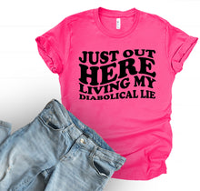 Load image into Gallery viewer, Wholesale Diabolical Lie Graphic Tee - Fuschia
