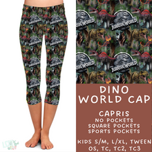 Load image into Gallery viewer, Ready To Ship - Dino World Capri Leggings
