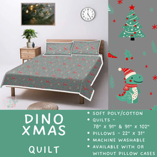Load image into Gallery viewer, Batch  #410 - Cozy Quilts - Closes 9/10 - ETA late October - Dino Xmas Quilt
