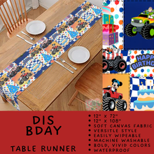 Load image into Gallery viewer, Batch #602 - Table Runners &amp; Placemats - Closes 10/23 - ETA mid Dec - Dis Bday Table Runner
