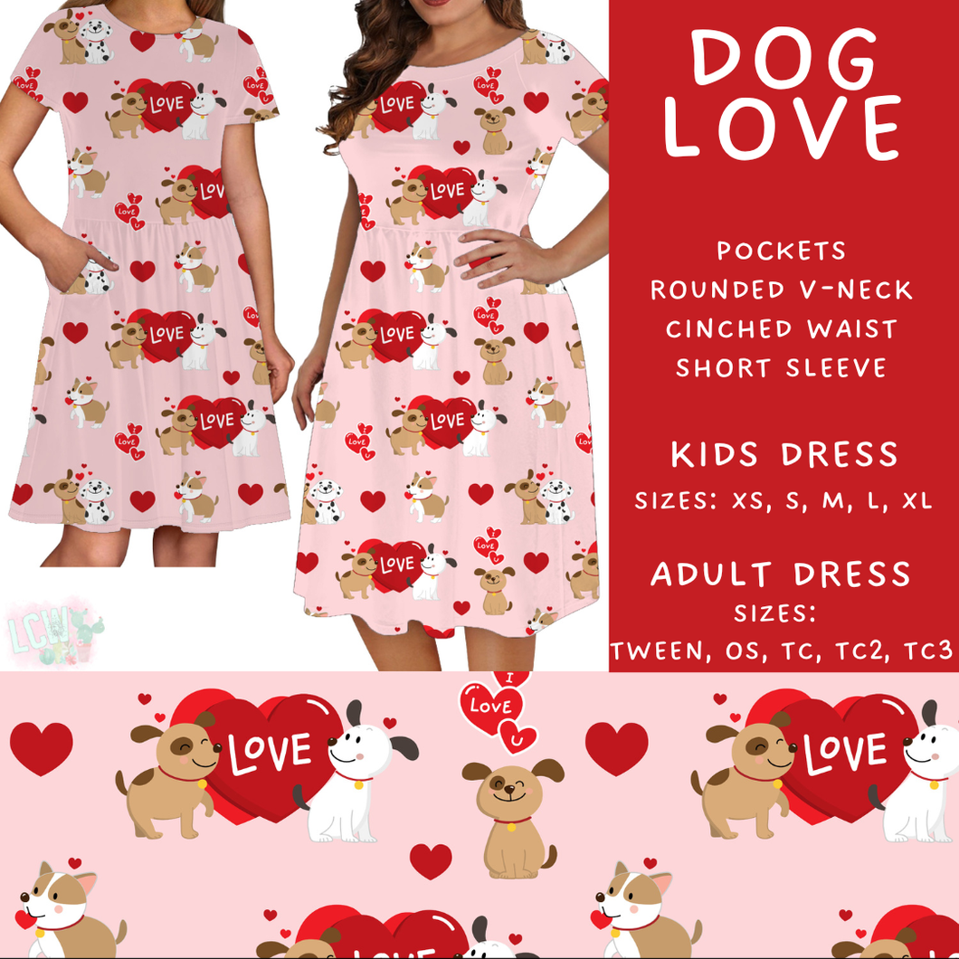 Batch #452 - Mom & Me Love - Closes 11/21 - ETA early Jan - Dog Love Womens & Girls Dresses