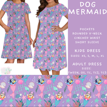 Load image into Gallery viewer, Batch #339 - Character Summer - Closes 5/15 - ETA mid July - Dog Mermaid Adult &amp; Kids Dresses
