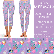 Load image into Gallery viewer, Batch #339 - Character Summer - Closes 5/15 - ETA mid July - Dog Mermaid Full and Capri Length Leggings
