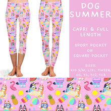 Load image into Gallery viewer, Batch #339 - Character Summer - Closes 5/15 - ETA mid July - Dog Summer Full and Capri Length Leggings
