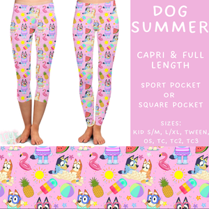 Batch #339 - Character Summer - Closes 5/15 - ETA mid July - Dog Summer Full and Capri Length Leggings