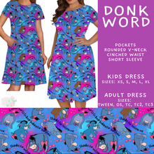 Load image into Gallery viewer, Batch #608 - Magic in Words - Closes 11/4 - ETA early Jan - Donk Word Adult &amp; Kids Dresses
