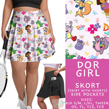 Load image into Gallery viewer, Batch #555 - Cool Characters 7 - Closes 7/13 - ETA mid Sept - Dor Girl Skort
