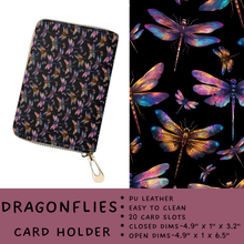 Load image into Gallery viewer, Batch #309 - Card Holders &amp; Mini Backpacks - Closing 3/24 - ETA late May - Dragonflies Card Holder
