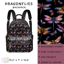 Load image into Gallery viewer, Batch #309 - Card Holders &amp; Mini Backpacks - Closing 3/24 - ETA late May - Dragonflies Mini Backpack
