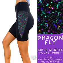Load image into Gallery viewer, Batch #547 - Set in Style Collection - Closes 6/24 - ETA late August - Dragon Fly Pocket Print Biker Short
