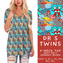 Load image into Gallery viewer, Batch #308 - Storybook Collection 2 - Closes 3/21 - ETA mid May - Dr S Twins V-Neck Tee
