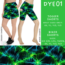Load image into Gallery viewer, Batch #341 - Tie Dye Collection - Closes 5/19 - ETA early July - DYE01 Biker &amp; Jogger Shorts
