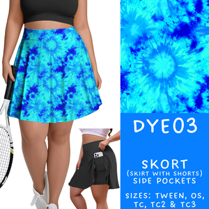 Batch #341 - Tie Dye Collection - Closes 5/19 - ETA early July - DYE03 Skort