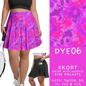 Batch #341 - Tie Dye Collection - Closes 5/19 - ETA early July - DYE06 Skort