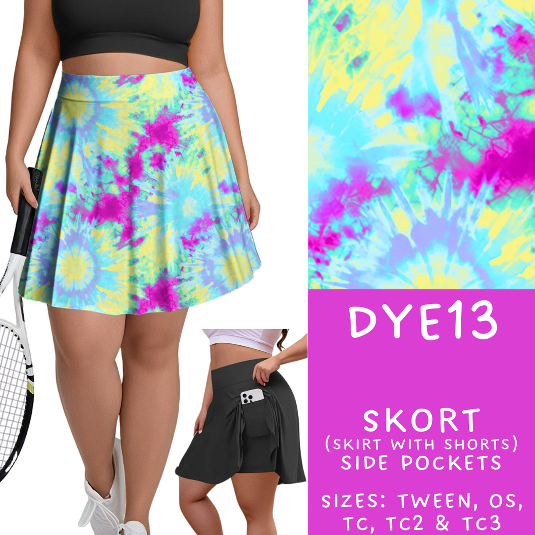 Batch #341 - Tie Dye Collection - Closes 5/19 - ETA early July - DYE13 Skort