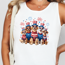 Load image into Gallery viewer, Wholesale Dogs Patriotic Graphic Tee - CC White Tank Top

