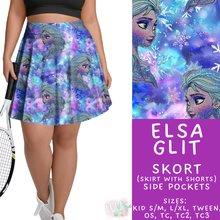 Load image into Gallery viewer, Batch #557 - Princess Glitter - Closes 7/17 - ETA mid Sept - Elsa Glit Skort
