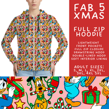 Load image into Gallery viewer, Batch #558 - Magical Character Christmas - Closes 7/20 - ETA mid/late Sept - Fab 5 Xmas Full Zip Hoodie

