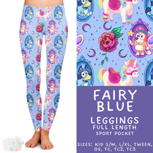 Load image into Gallery viewer, Batch #454 - Cool Characters 10 - Closes 11/26 - ETA mid Jan - Fairy Blue Full Length Leggings
