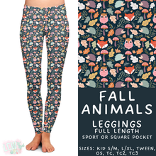 Load image into Gallery viewer, Ready to Ship - Fall Animals Full Length Leggings - Square Pocket OS
