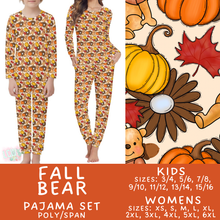 Load image into Gallery viewer, Batch #580 - Fall Family Pajamas 2 - Closes 9/4 - ETA early Nov - Fall Bear Women's &amp; Kid's Pajama Set
