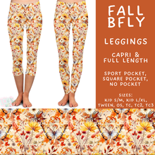Load image into Gallery viewer, Batch #582 - Hello Fall 3 - Closes 9/7 - ETA early Nov - Fall BFly Full and Capri Length Leggings
