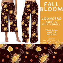 Load image into Gallery viewer, Batch #582 - Hello Fall 3 - Closes 9/7 - ETA early Nov - Fall Bloom Capri and Full Length Loungers
