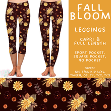 Load image into Gallery viewer, Batch #582 - Hello Fall 3 - Closes 9/7 - ETA early Nov - Fall Bloom Full and Capri Length Leggings
