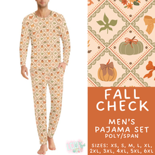 Load image into Gallery viewer, Batch #580 - Fall Family Pajamas 2 - Closes 9/4 - ETA early Nov - Fall Check Men's Pajama Set
