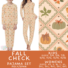 Load image into Gallery viewer, Batch #580 - Fall Family Pajamas 2 - Closes 9/4 - ETA early Nov - Fall Check Women's &amp; Kid's Pajama Set
